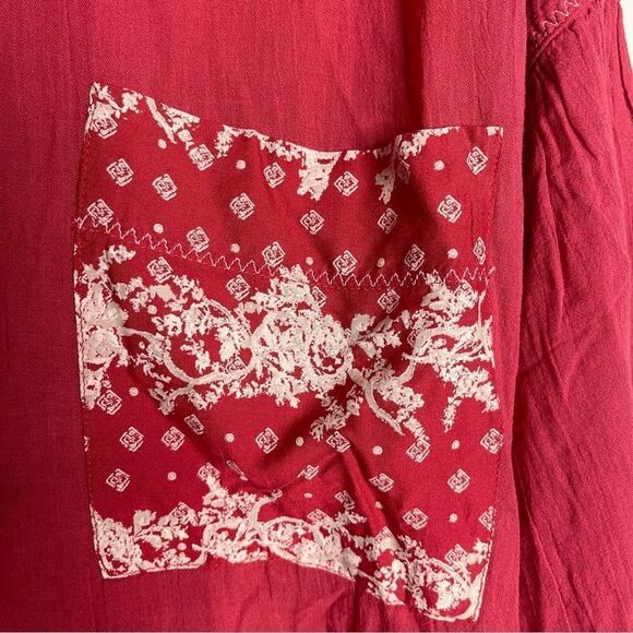 Free People balloon sleeve light weight oversized shirt NWOT - Picture 5 of 11